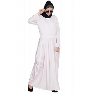 Pleated travel maxi dress- Light-Pink color